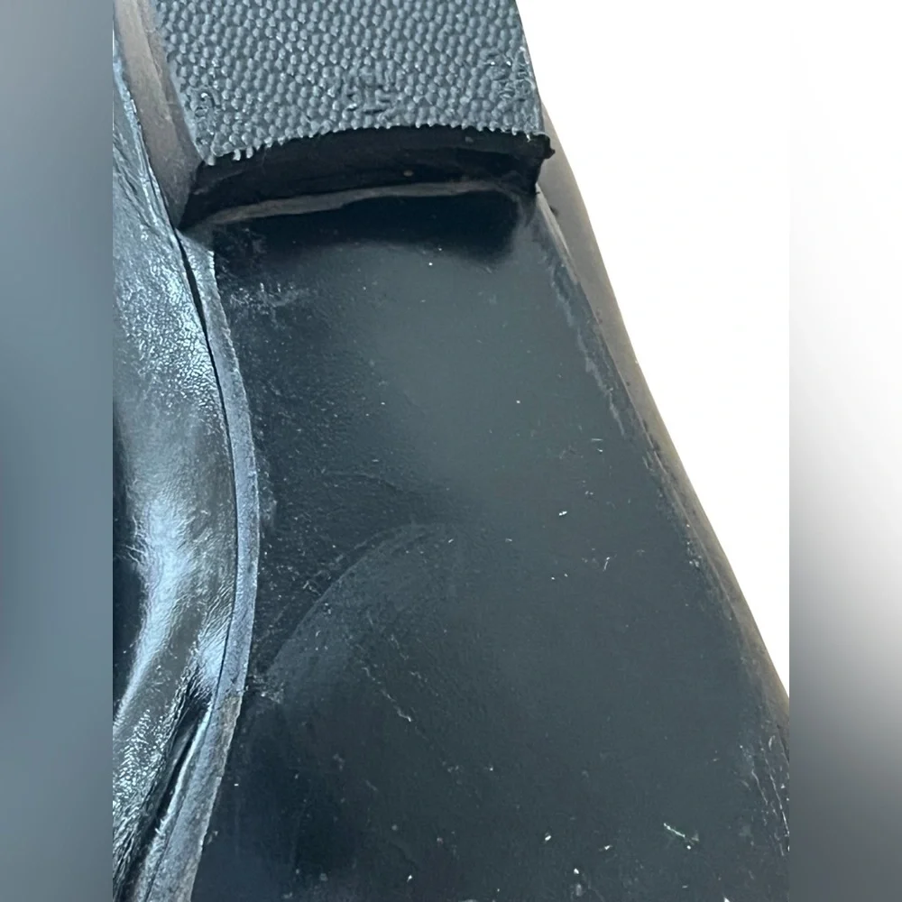 Chanel Authentic Black Vintage Interlock CC Logo Ballet Flats Women's Size: 40 - Picture 6 of 7